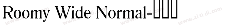 Roomy Wide Normal字体转换